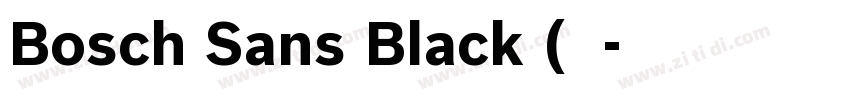 Bosch Sans Black (标题字体转换